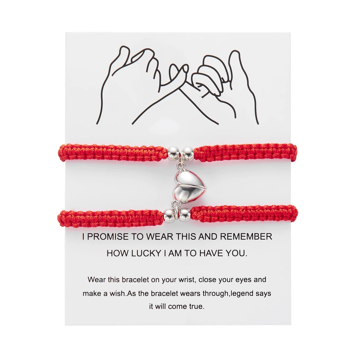 Handmade Heart Magnet Bracelets