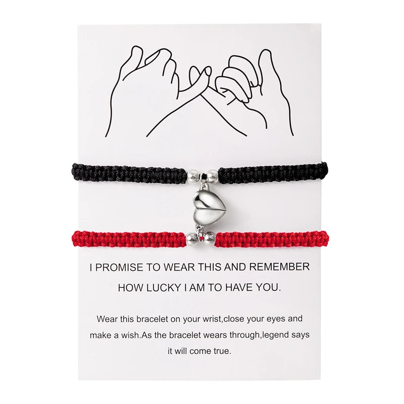 Handmade Heart Magnet Bracelets