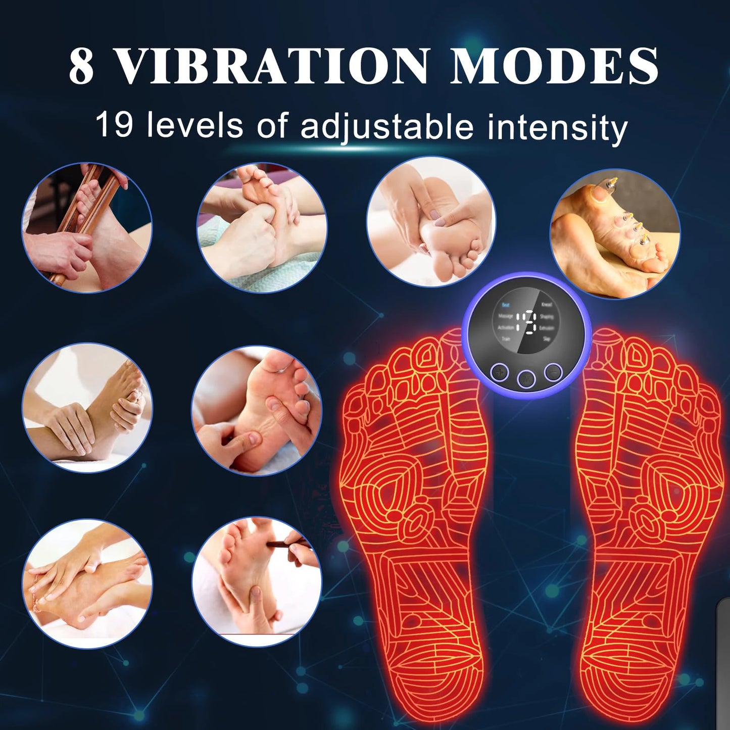 Pecsona EMS Technology Portable Foot Massager Mat