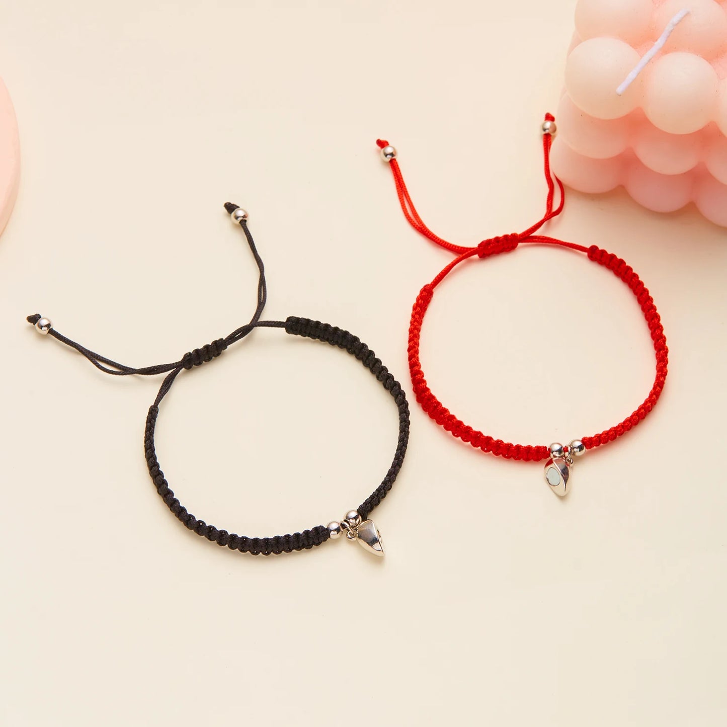 Handmade Heart Magnet Bracelets