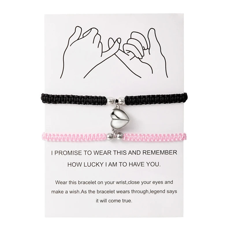 Handmade Heart Magnet Bracelets
