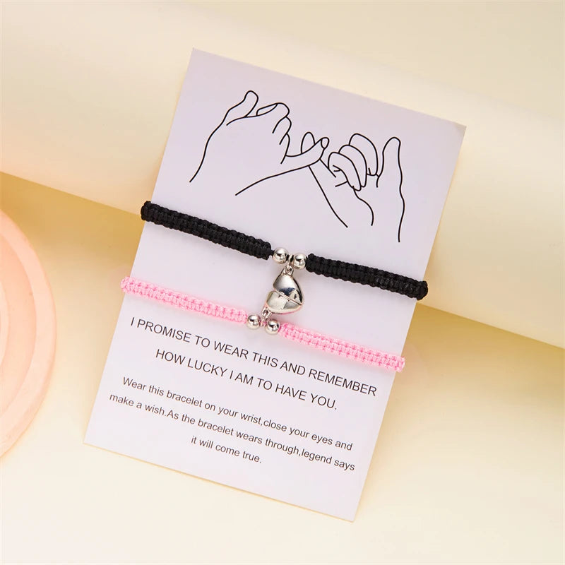 Handmade Heart Magnet Bracelets