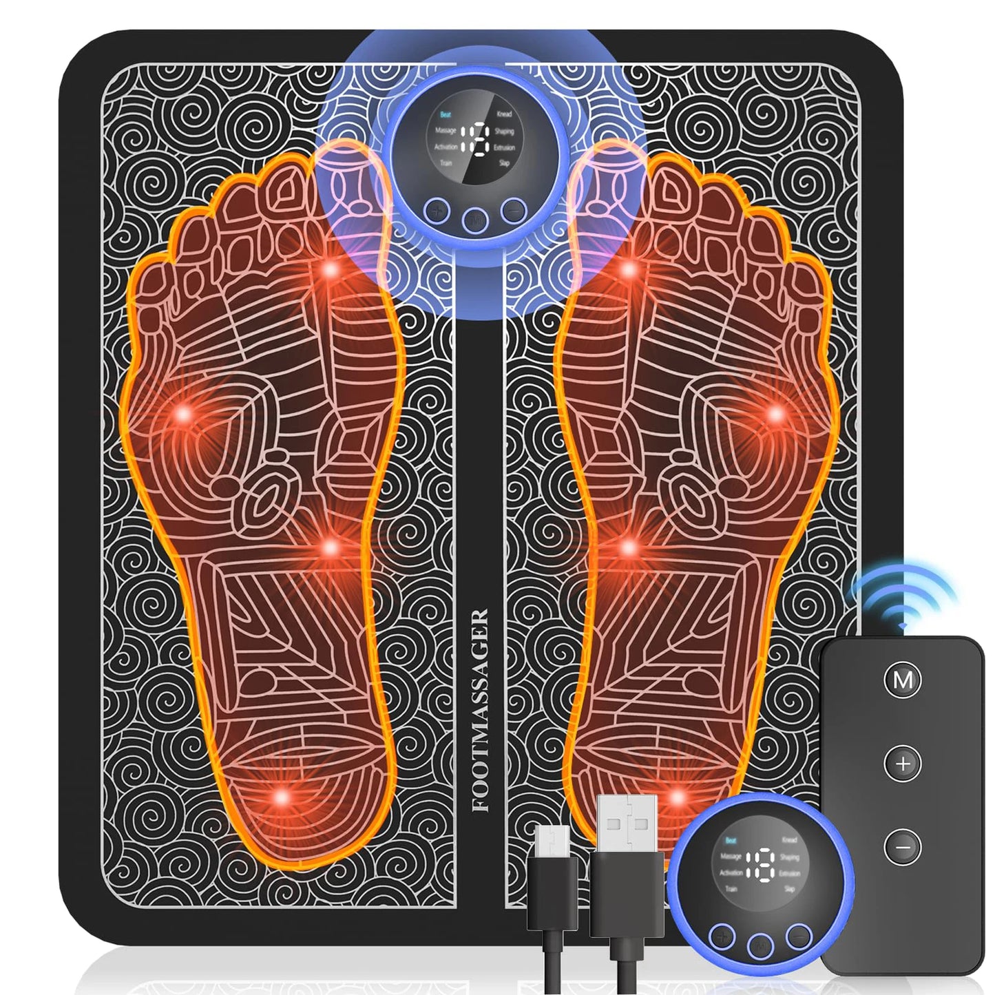 Pecsona EMS Technology Portable Foot Massager Mat