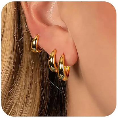 Filipino Gold Hoop Earrings Set