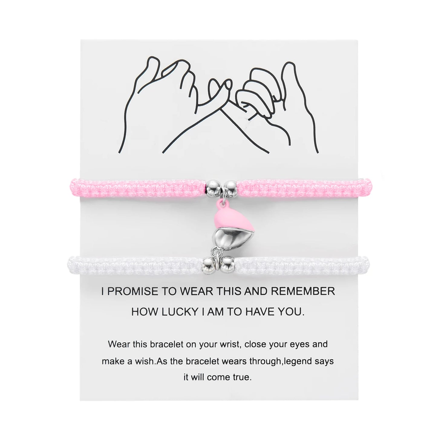 Handmade Heart Magnet Bracelets