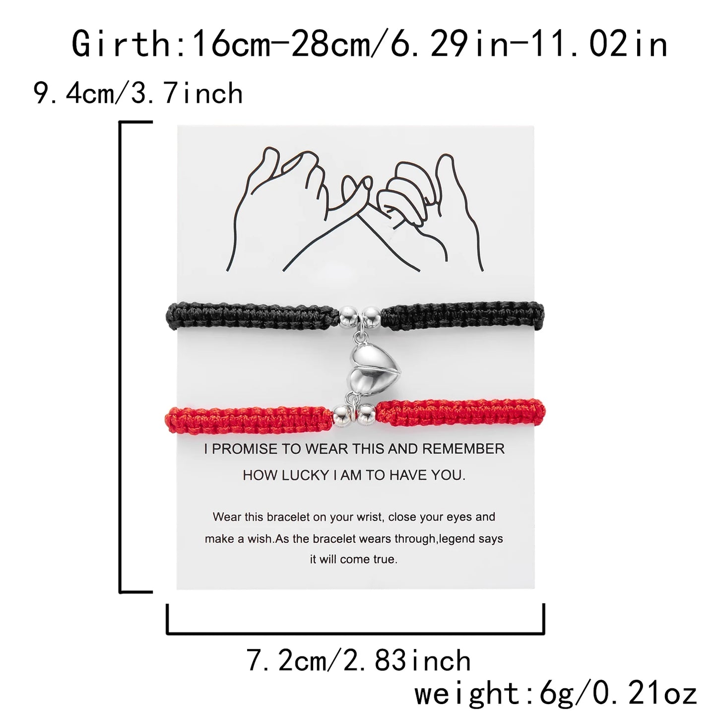 Handmade Heart Magnet Bracelets