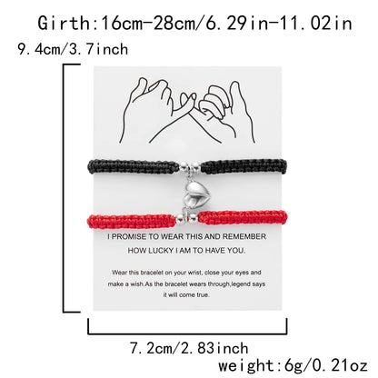 Handmade Heart Magnet Bracelets