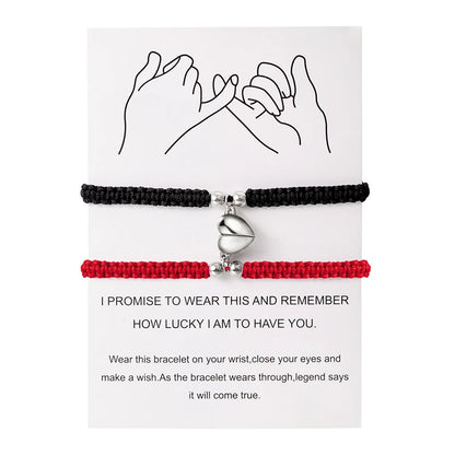 Handmade Heart Magnet Bracelets