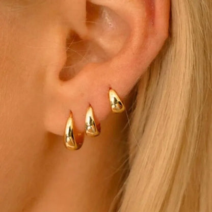 Filipino Gold Hoop Earrings Set