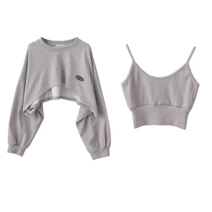 Pecsona Women's Long Sleeve Streetwear Sweatshirt