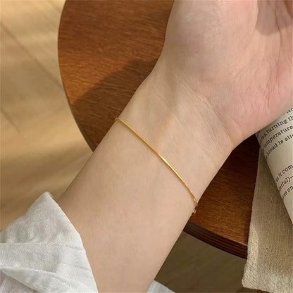 Filipino Dainty Gold Chain Bracelet