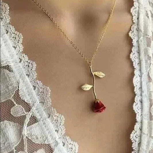 Filipino Delysia King Gold Rose Pendant Necklace