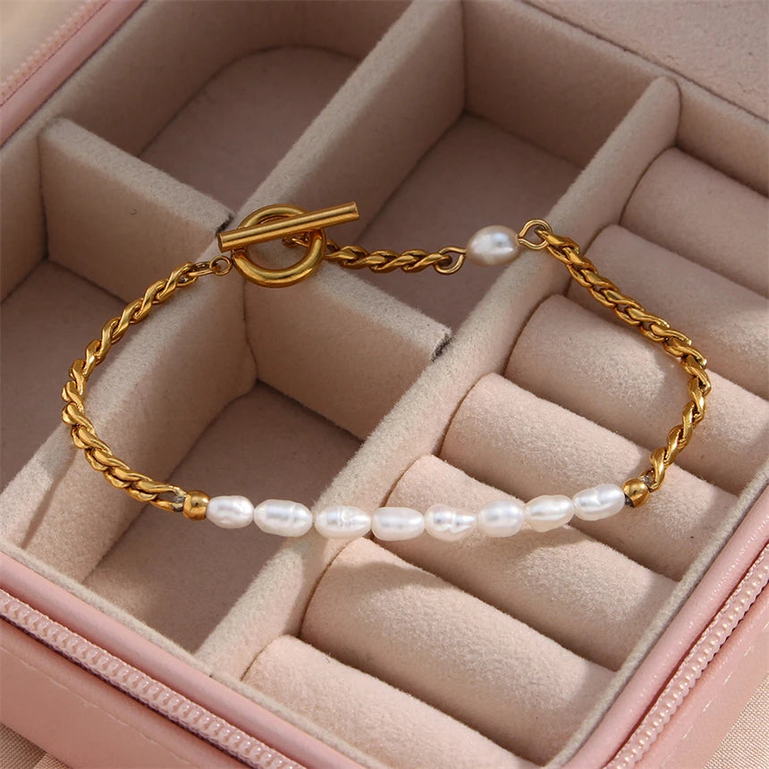 Japanese Pearl Chain Bracelet