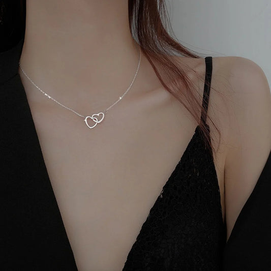 Korean Linked Hearts Necklace